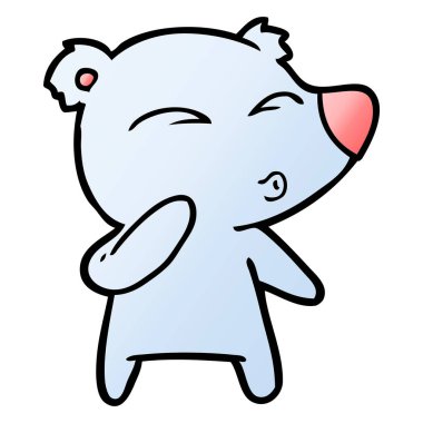 Çizgi film ayısının vektör çizimi