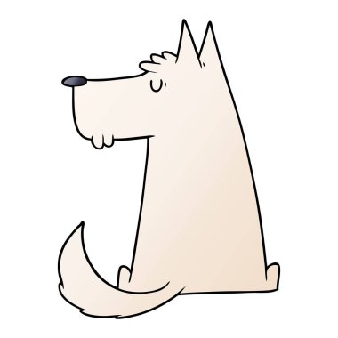 Çizgi film köpeğinin vektör çizimi