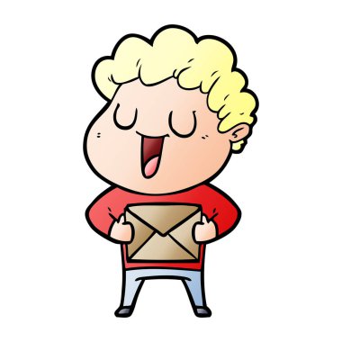 çizgi film adam parsel ile