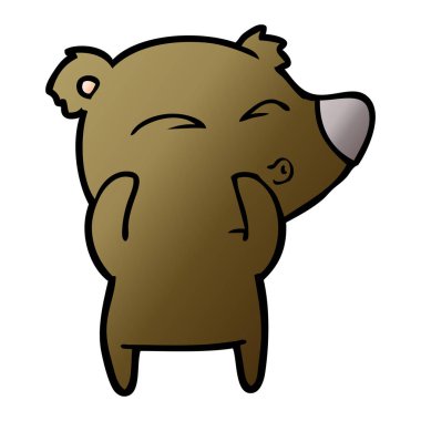 Çizgi film ayısının vektör çizimi