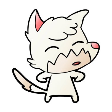 Çizgi film tilkisinin vektör çizimi