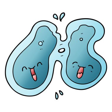 vektör çizim karikatür hücreye bölme