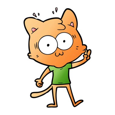 Çizgi film kedisinin vektör çizimi