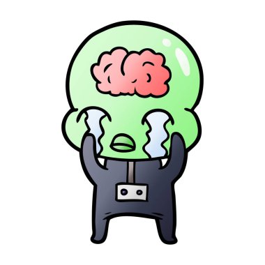 büyük beyin uzaylı ağlıyor çizgi film