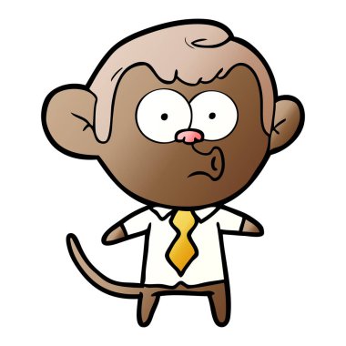 Çizgi film maymununun vektör çizimi