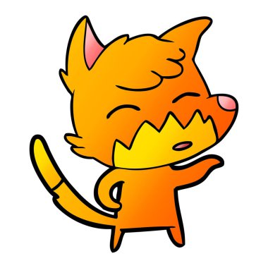 Çizgi film tilkisinin vektör çizimi