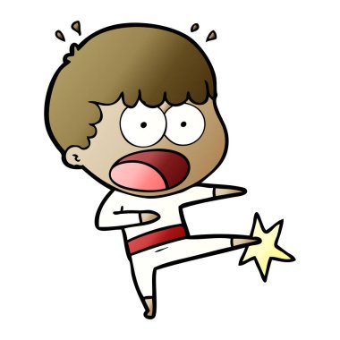 karate çocuk tekme çizgi film