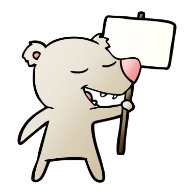 Çizgi film ayısının vektör çizimi