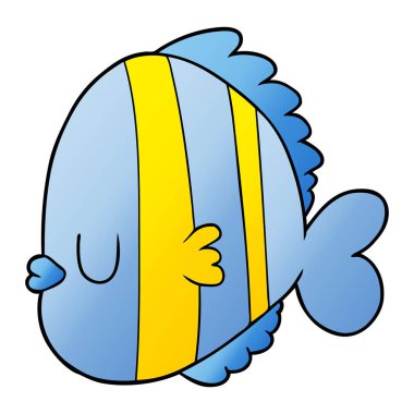vektör çizim karikatür egzotik balık