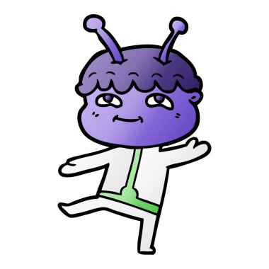 dans dostu karikatür uzay adamı