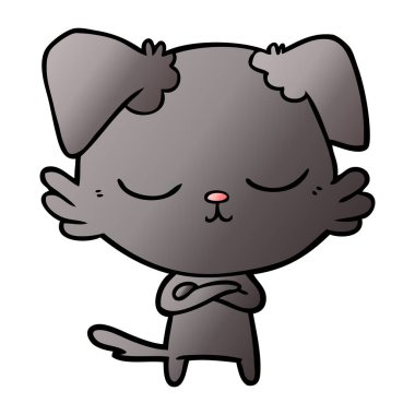 Çizgi film köpeğinin vektör çizimi