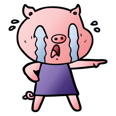 ağlayan domuz çizgi film insan Giyim Eşyası