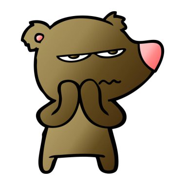 kızgın ayı karikatür vektör çizim