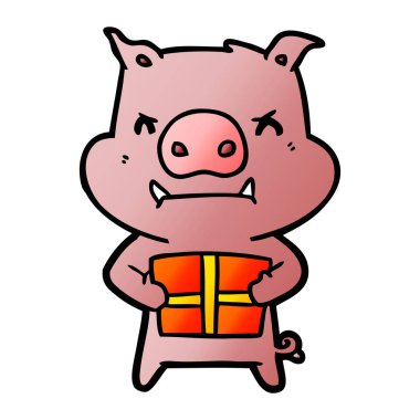 Noel hediyesi domuzla kızgın çizgi film