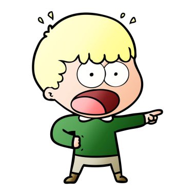 karikatür şok adam işaret ediyor