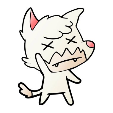 Çizgi film tilkisinin vektör çizimi