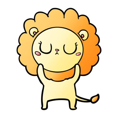 Çizgi film aslanının vektör çizimi