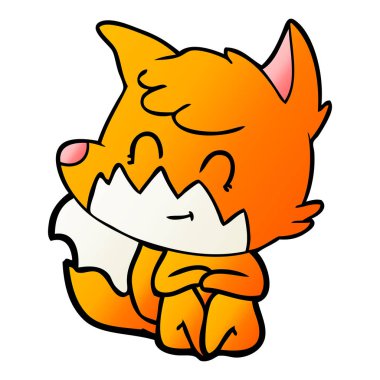 vektör çizim karikatür dostu Fox