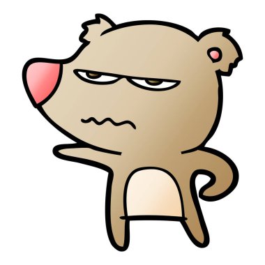 kızgın ayı karikatür vektör çizim