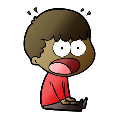 vektör çizim karikatür dostum şok