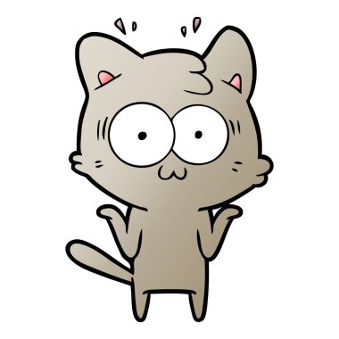 Çizgi film kedisinin vektör çizimi