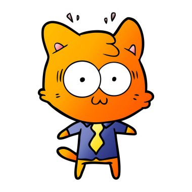 Çizgi film kedisinin vektör çizimi