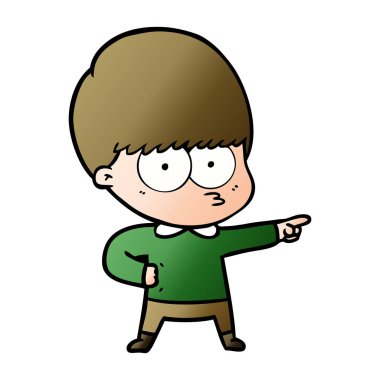 gergin çizgi film çocuk işaret