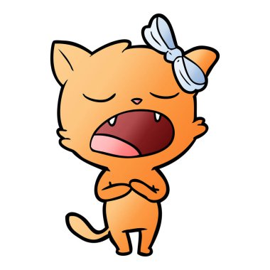  vektör çizim karikatür şarkı kedi