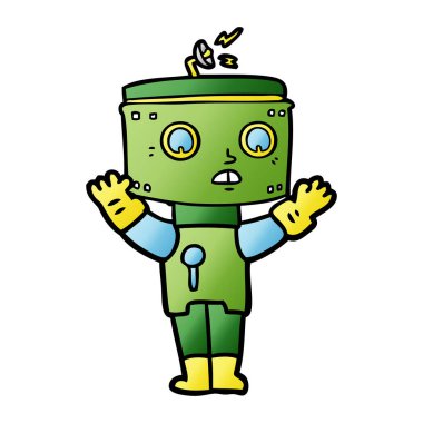 Çizgi film robotunun vektör çizimi