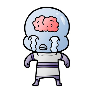 büyük beyin uzaylı ağlıyor çizgi film