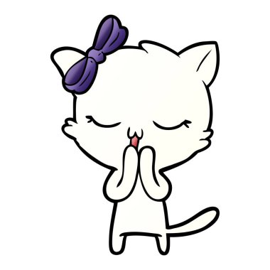 kafa yay ile karikatür kedi