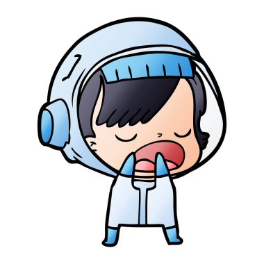 çizgi film astronot kadın açıklayan