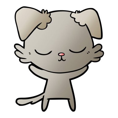 Çizgi film köpeğinin vektör çizimi