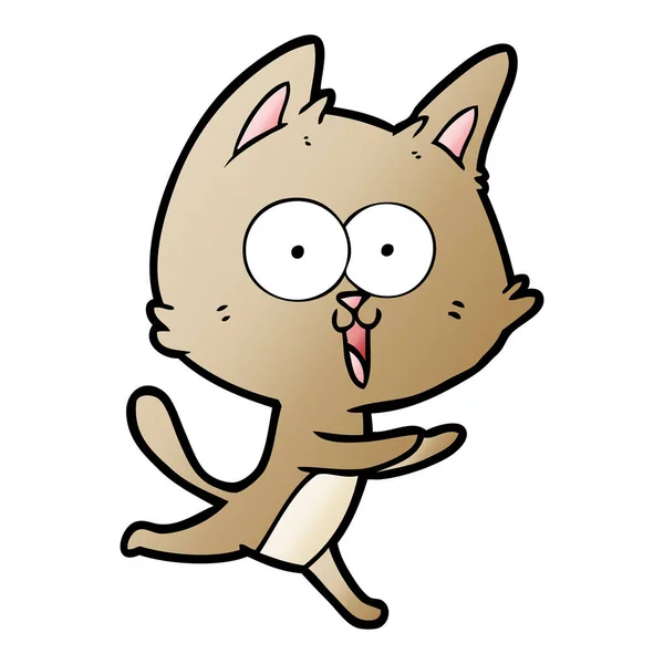 Vector Ilustración Divertido Gato Dibujos Animados — Archivo Imágenes Vectoriales