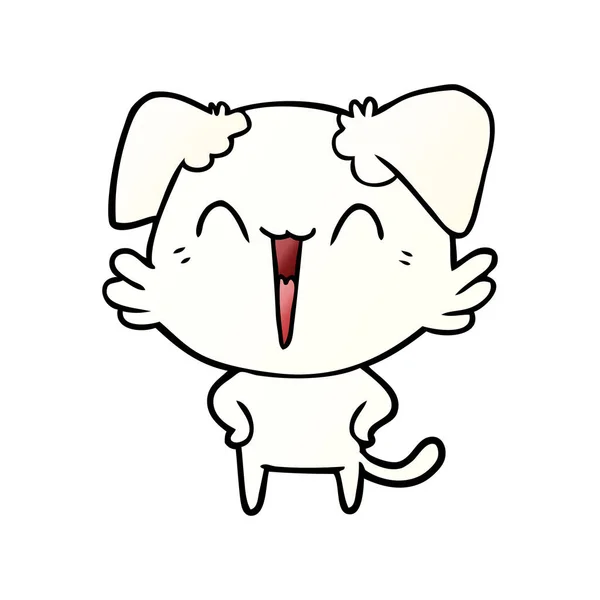 Happy Little Dog Cartoon — Stock Vector