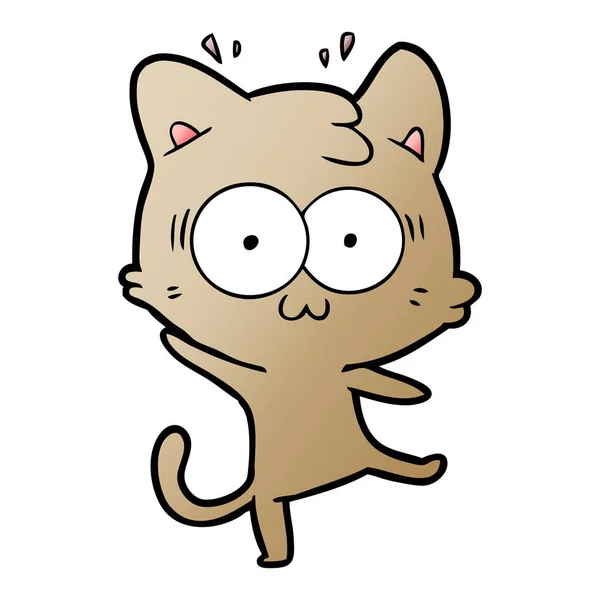 Vector Illustratie Van Cartoon Kat — Stockvector