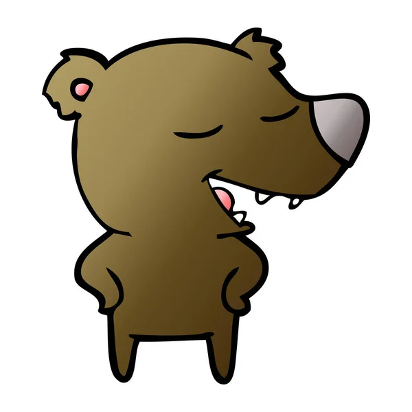 漫画クマのベクトル図 — ストックベクタ