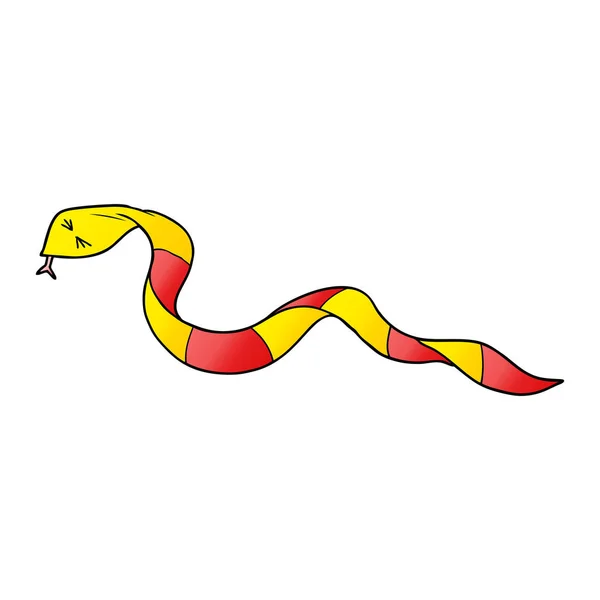 Ilustração Vetorial Serpente Dos Desenhos Animados — Vetor de Stock