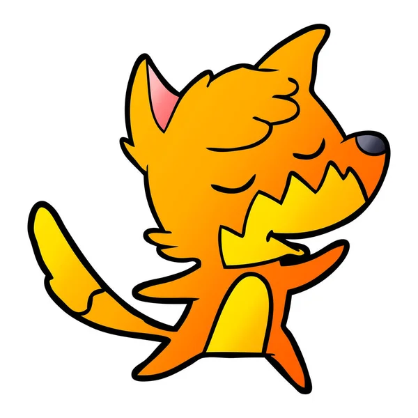 Vektorové Ilustrace Přátelské Kreslený Fox — Stockový vektor