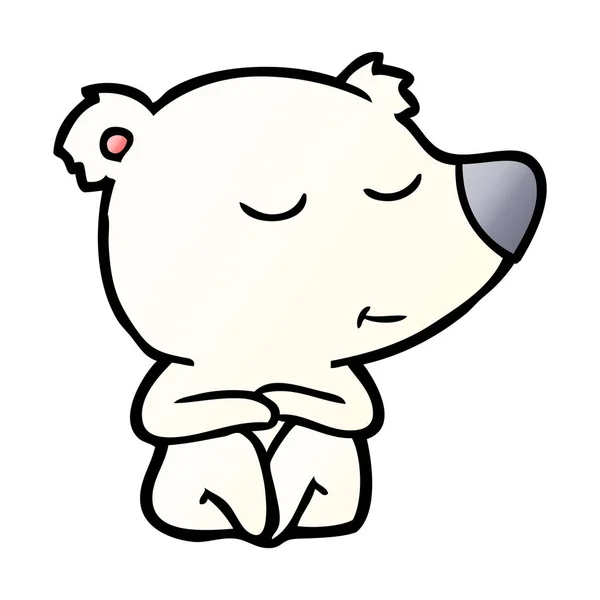 快乐卡通北极熊 — 图库矢量图片