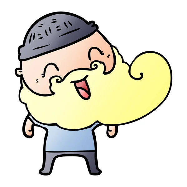 卡通胡子男子的矢量插图 — 图库矢量图片
