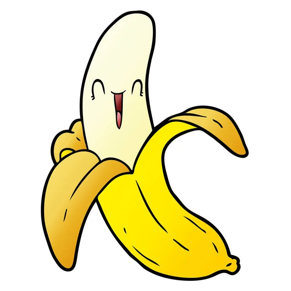 Kreskówka Szalony Szczęśliwy Banana — Wektor stockowy