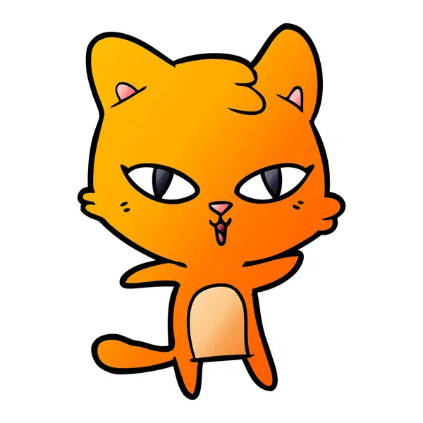 Vector Ilustración Dibujos Animados Gato — Vector de stock