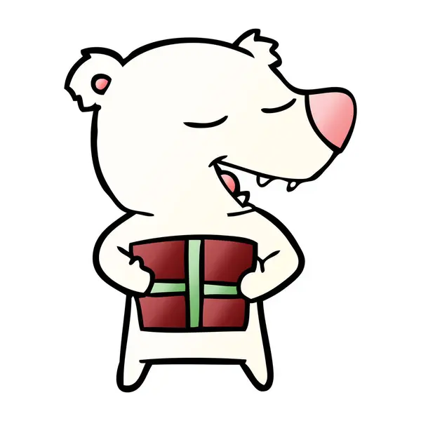 Lední Medvěd Současnosti Kreslený — Stockový vektor