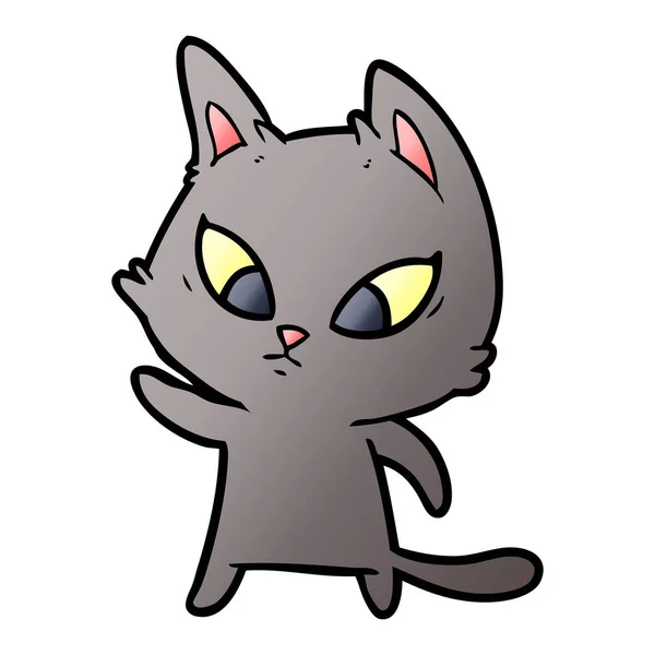 Vector Ilustración Dibujos Animados Gato — Vector de stock