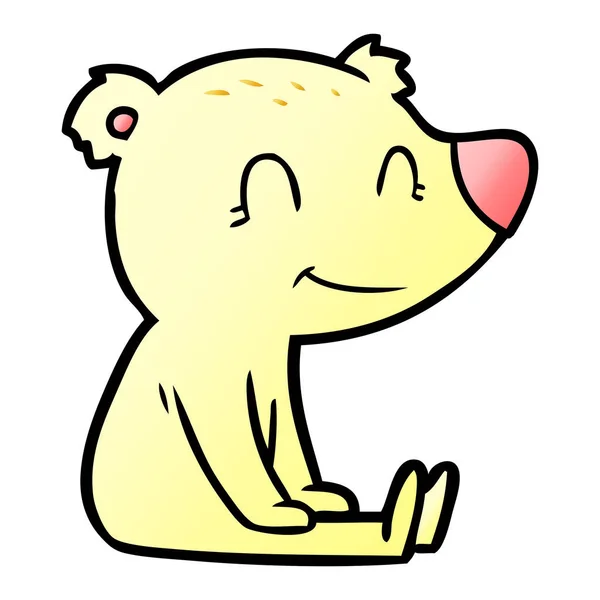 Ilustração Vetorial Desenhos Animados Urso Sentado —  Vetores de Stock