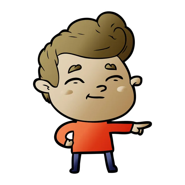 Vectorillustratie Van Happy Cartoon Man — Stockvector