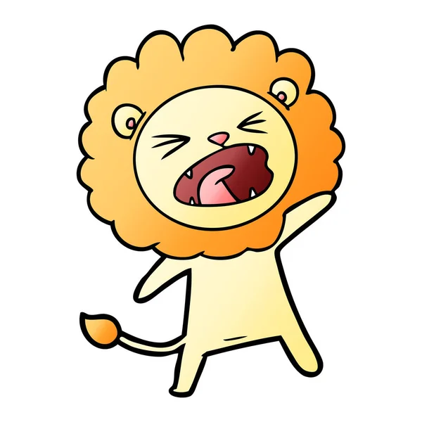 Illustration Vectorielle Lion Dessin Animé — Image vectorielle