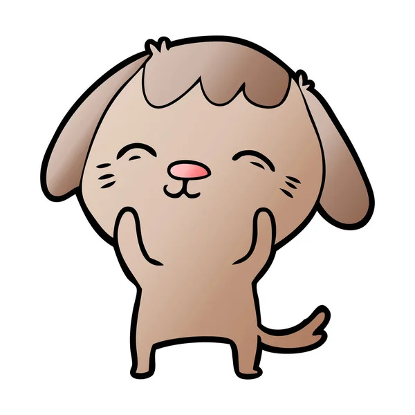 Векторна Ілюстрація Щасливої Мультиплікаційної Собаки — стоковий вектор