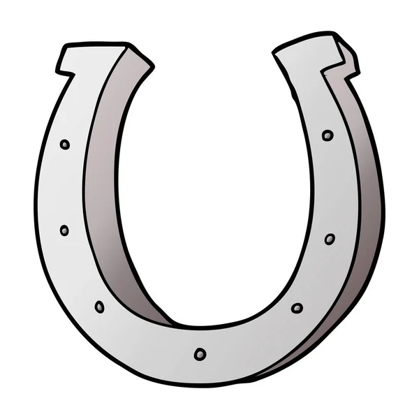 Cartoon Iron Horse Shoe — Stock Vector